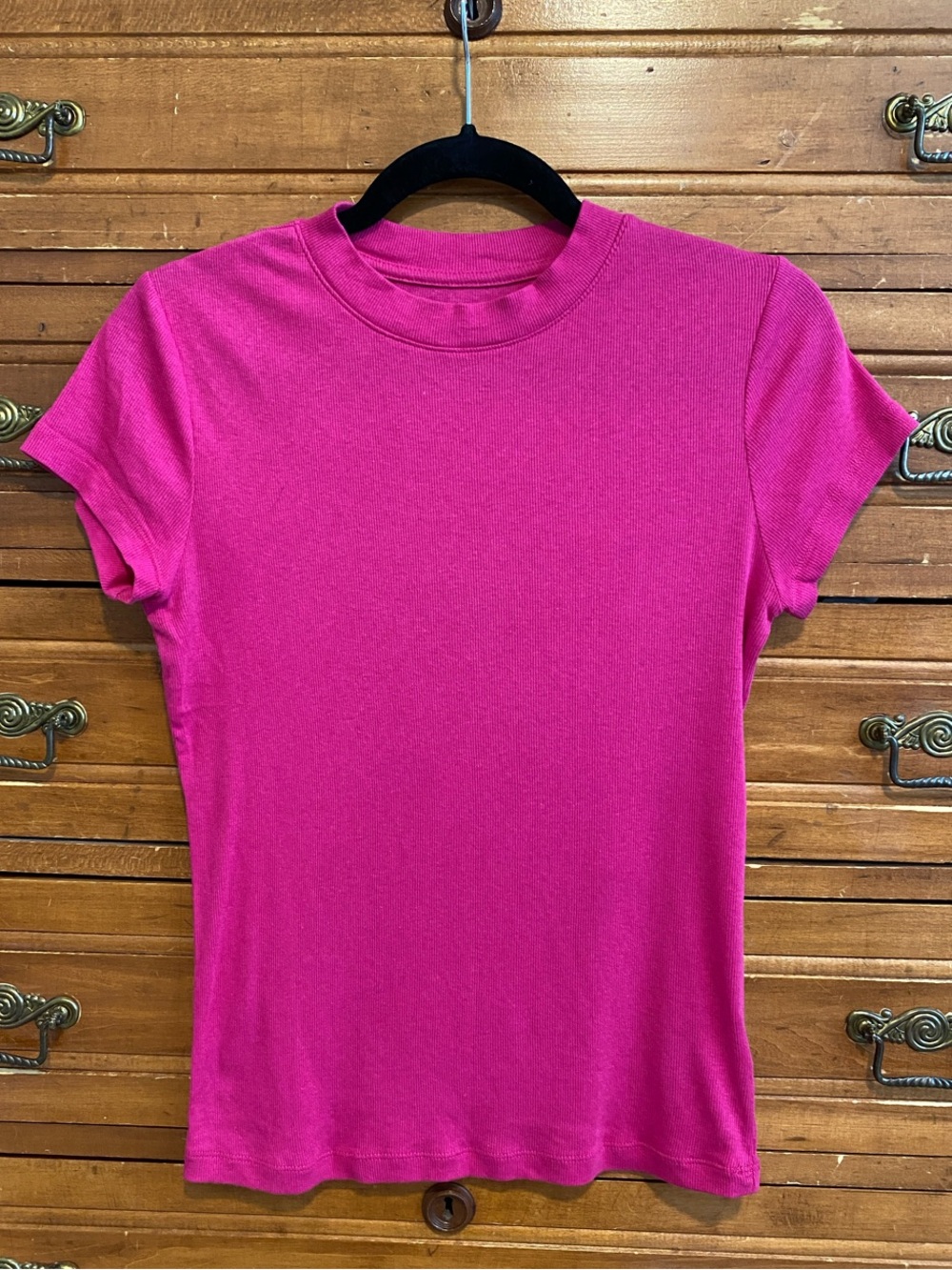 a new day Fuchsia Short Sleeve Crewneck Tee